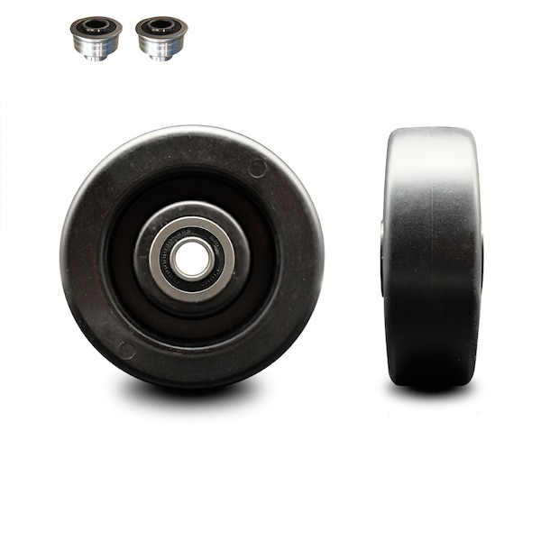 SCC - 5" Polyolefin Wheel Only w/Ball Bearing - 1/2" Bore - 650 lbs Capacity